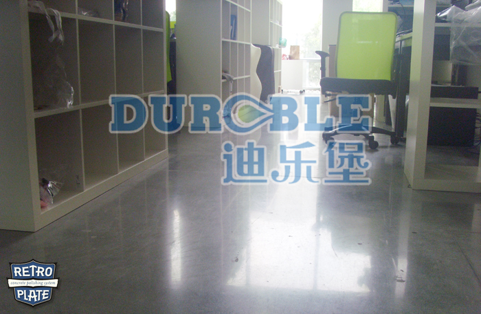 力石伯樂致密鋼化拋光施工--辦公場所地坪
