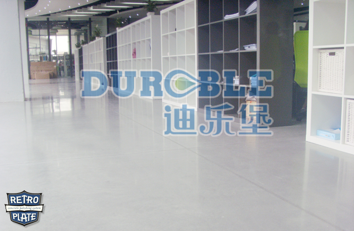 力石伯樂致密鋼化拋光施工--辦公場所地坪