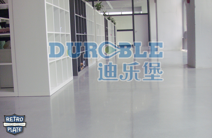 力石伯樂致密鋼化拋光施工--辦公場所地坪